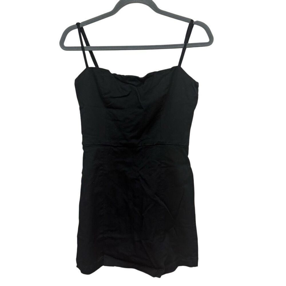 Reformation black straight neck  mini dress size 6